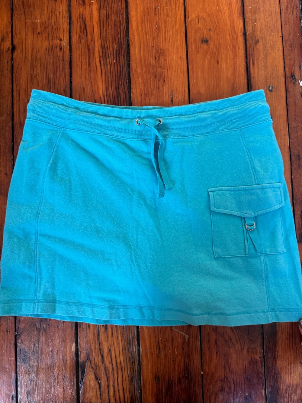 Style & Co. Turquoise Drawstring Mini Skirt - Picture 3 of 5